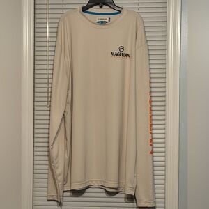 Magellan Outdoors Men's Beige Long Sleeve Tee
